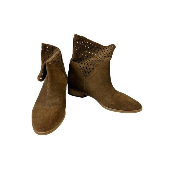 Michael Kors Women's Brown Rust Small Heel Ankle Boot - Picture 1 of 6